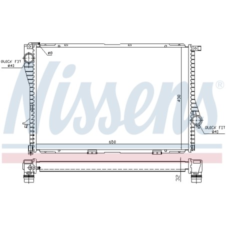 Radiateur Refroidissement Moteur Pour BMW Série 5 E39 7 E38 1.436.060 1.436.061