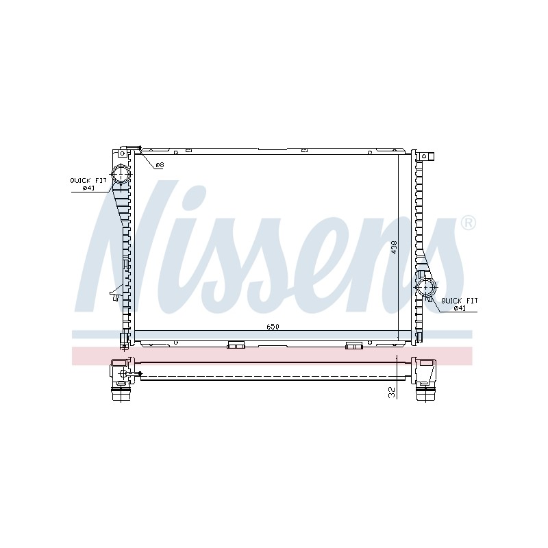 Radiateur Refroidissement Moteur Pour BMW Série 5 E39 7 E38 1.436.060 1.436.061