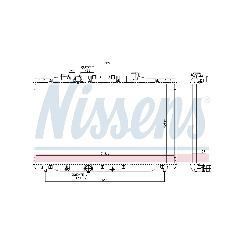 Radiateur Refroidissement Moteur Pour Honda CR-V III 19010R7CG01