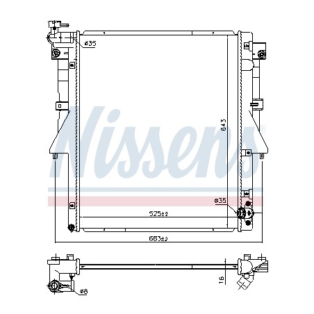 Radiateur Refroidissement Moteur Pour Fiat Fullback Pick-up Mitsubishi 1350A807