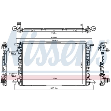 Radiateur Refroidissement Moteur Pour VW Touareg Audi A4 A5 A6 A7 Q5 Q7