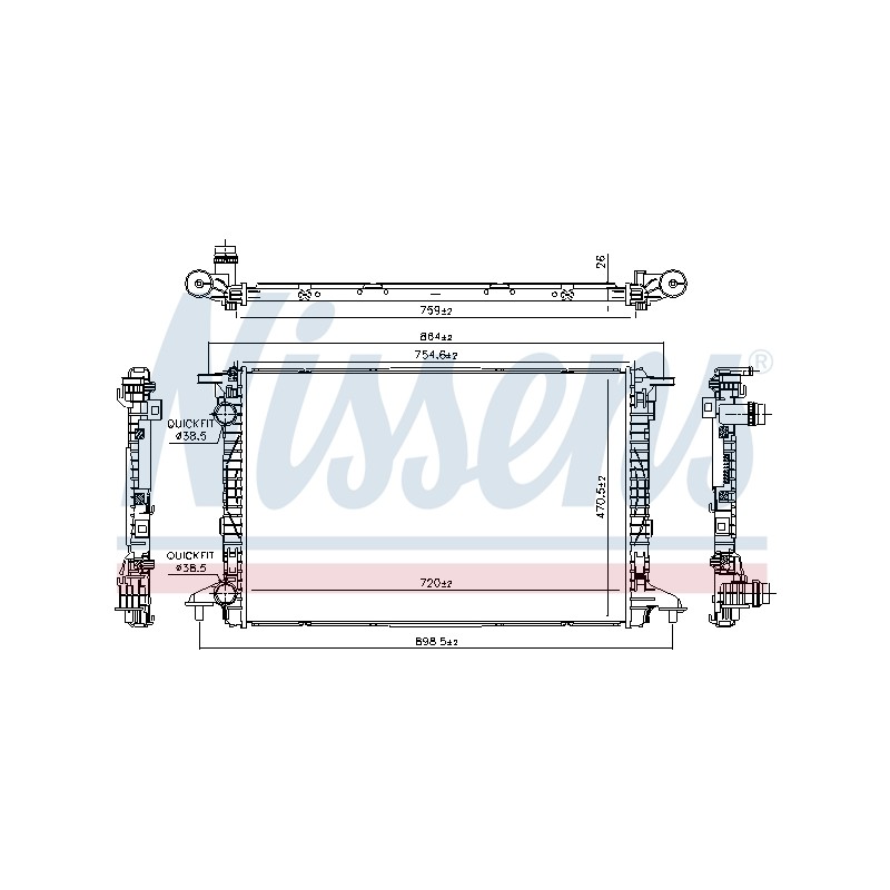 Radiateur Refroidissement Moteur Pour VW Touareg Audi A4 A5 A6 A7 Q5 Q7
