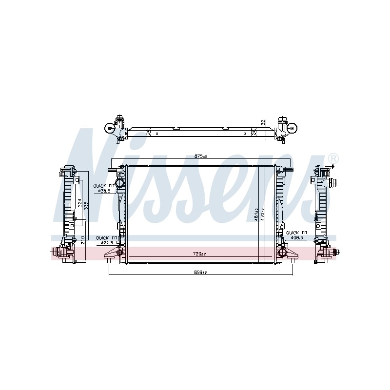 Radiateur Refroidissement Moteur Pour VW Audi A4 Bentley 8W0121251AB 8W0121251H