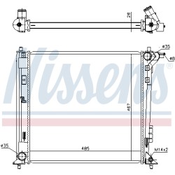 Radiateur Refroidissement Moteur Pour Hyundai Tucson Tucson/SUV Kia Sportage