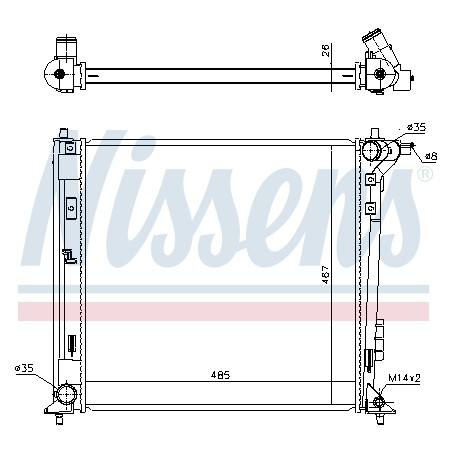 Radiateur Refroidissement Moteur Pour Hyundai Tucson Tucson/SUV Kia Sportage