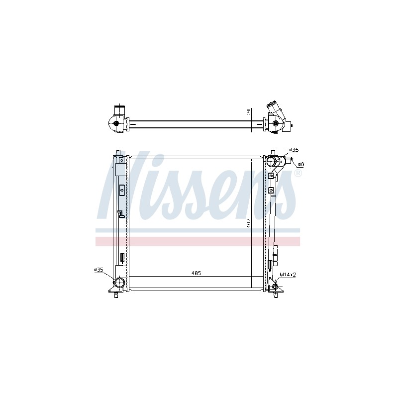 Radiateur Refroidissement Moteur Pour Hyundai Tucson Tucson/SUV Kia Sportage