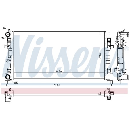 Radiateur Refroidissement Moteur Pour VW Polo Seat Ibiza V Skoda 2Q0121253