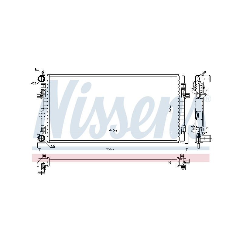 Radiateur Refroidissement Moteur Pour VW Polo Seat Ibiza V Skoda 2Q0121253