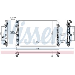 Radiateur Refroidissement Moteur Pour VW Audi Seat Skoda 2Q0121253K 2Q0121253L