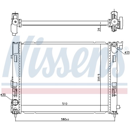 Radiateur Refroidissement Moteur Pour Renault Dacia Nissan 214105FA0B 866000326