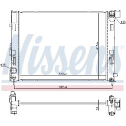 Radiateur Refroidissement Moteur Pour Renault Dacia Nissan Mitsubishi 214105FA0A