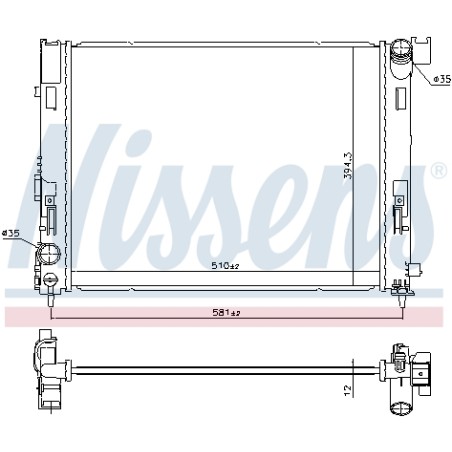 Radiateur Refroidissement Moteur Pour Renault Dacia Nissan Mitsubishi 214105FA0A
