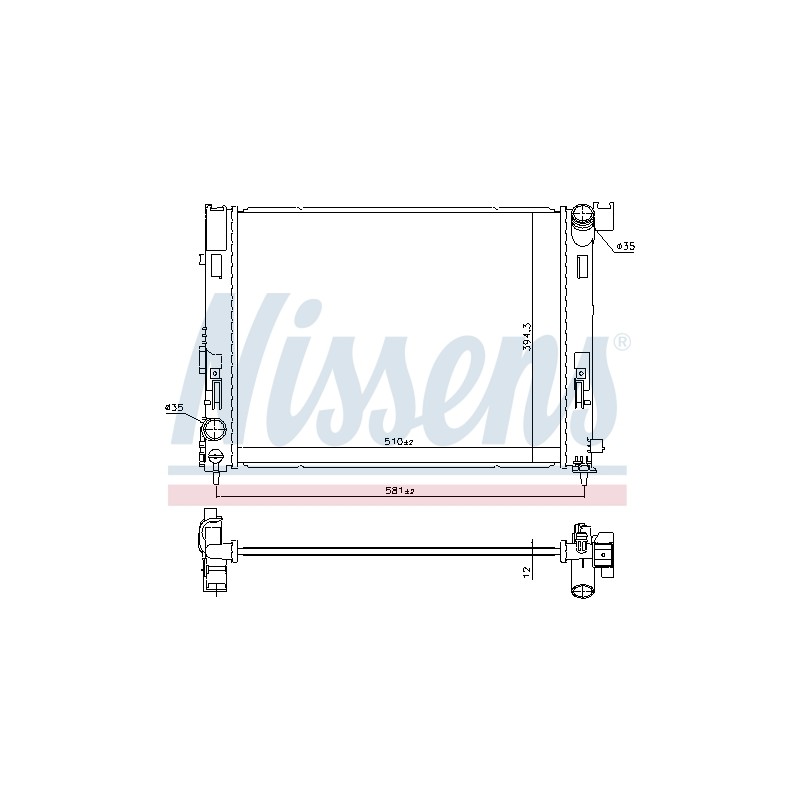 Radiateur Refroidissement Moteur Pour Renault Dacia Nissan Mitsubishi 214105FA0A