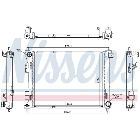 Radiateur Refroidissement Moteur Pour Kia RIO IV Stonic 25310H8300