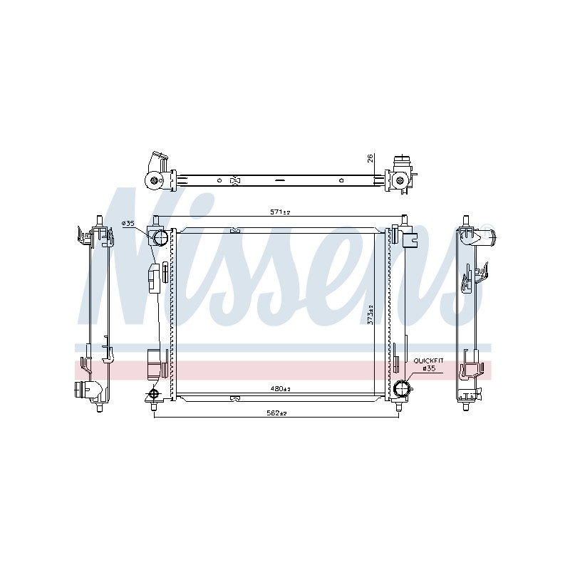 Radiateur Refroidissement Moteur Pour Kia RIO IV Stonic 25310H8300