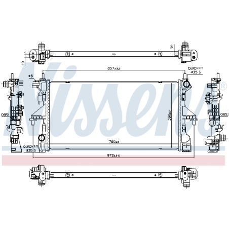 Radiateur Refroidissement Moteur Pour Fiat Ducato 1382425080 46867777
