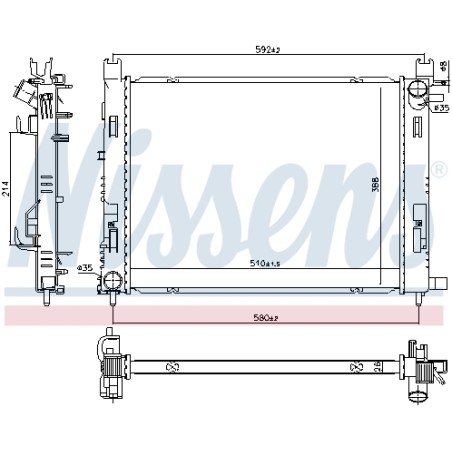 Radiateur Refroidissement Moteur Pour Renault Clio IV 214102590R