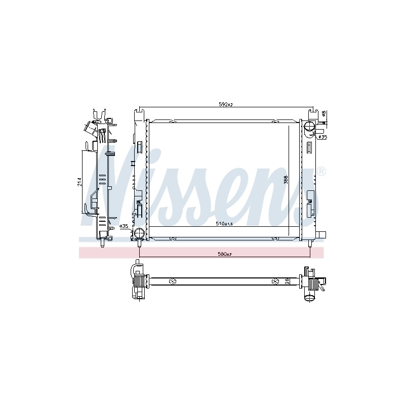 Radiateur Refroidissement Moteur Pour Renault Clio IV 214102590R
