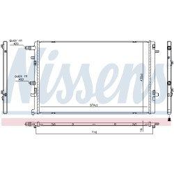 Radiateur Refroidissement Moteur Pour Renault Grand Kangoo III 214109155R