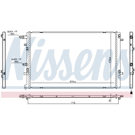 Radiateur Refroidissement Moteur Pour Renault Grand Kangoo III 214109155R