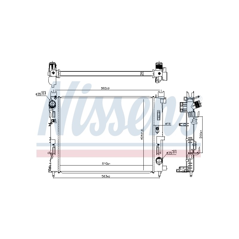 Radiateur Refroidissement Moteur Pour Renault Duster Dacia MCV Sandero