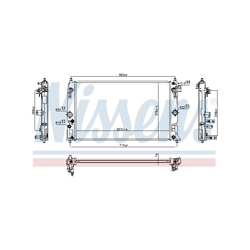 Radiateur Refroidissement Moteur Pour Toyota Yaris 16400K0050 16400K0080