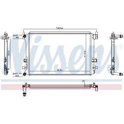 Radiateur Refroidissement Moteur Pour VW Audi Seat Skoda 2Q0121253S 2Q0121253D