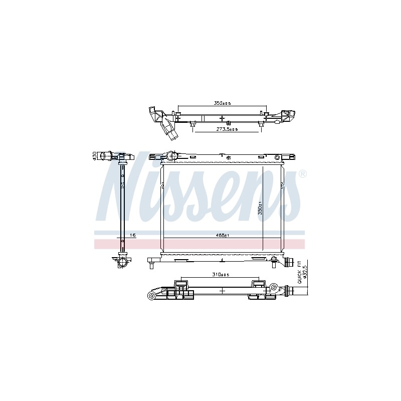 Radiateur Refroidissement Moteur Pour Fiat 500 C Panda Lancia Ypsilon