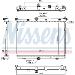 Radiateur Refroidissement Moteur Pour Peugeot Opel Fiat Alfa Romeo 1663937780