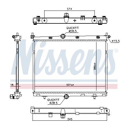 Radiateur Refroidissement Moteur Pour Peugeot Opel Fiat Alfa Romeo 1663937780