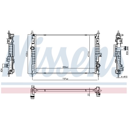Radiateur Refroidissement Moteur Pour Opel Grandland X Vauxhall Grandland X