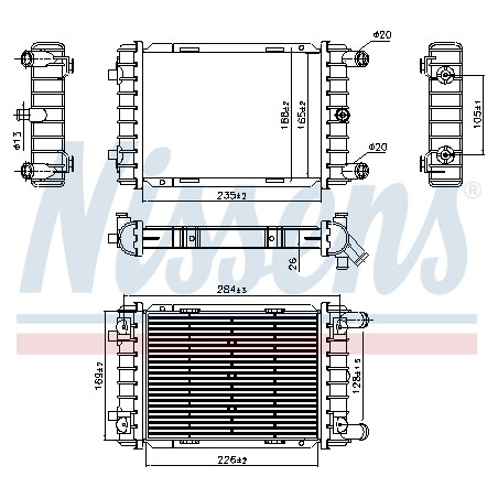 Radiateur Refroidissement Moteur Pour VW Touareg Audi Q7 Q8