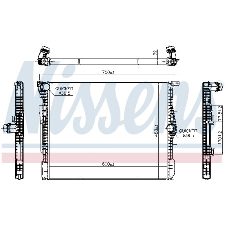 Radiateur Refroidissement Moteur Pour BMW Série 1 F20 F21 17118482622