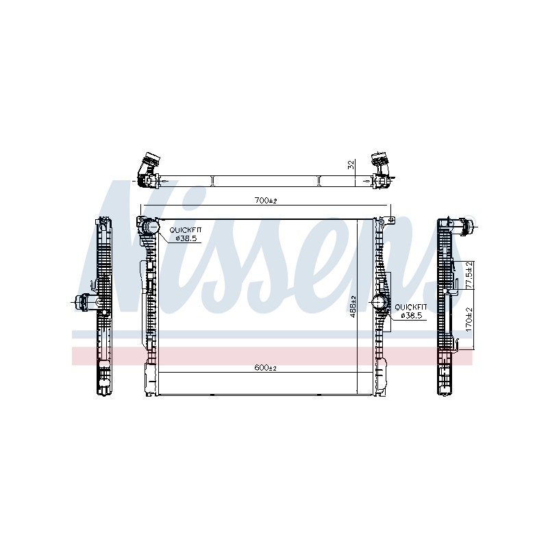 Radiateur Refroidissement Moteur Pour BMW Série 1 F20 F21 17118482622