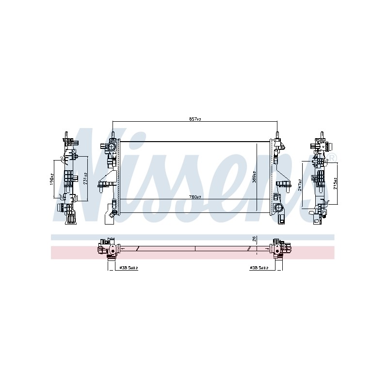 Radiateur Refroidissement Moteur Pour Fiat Ducato 52179695