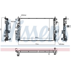 Radiateur Refroidissement Moteur Pour Peugeot 308 II 408 508 DS DS4 II DS7