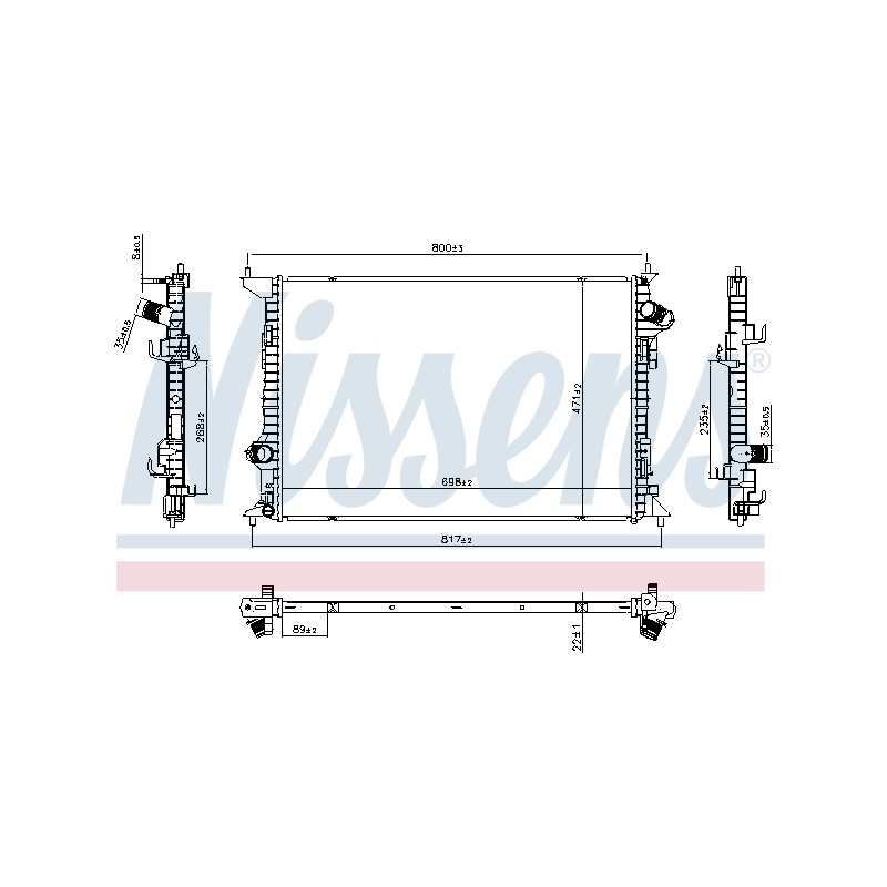 Radiateur Refroidissement Moteur Pour Renault Kadjar Nissan Qashqai II SUV Van