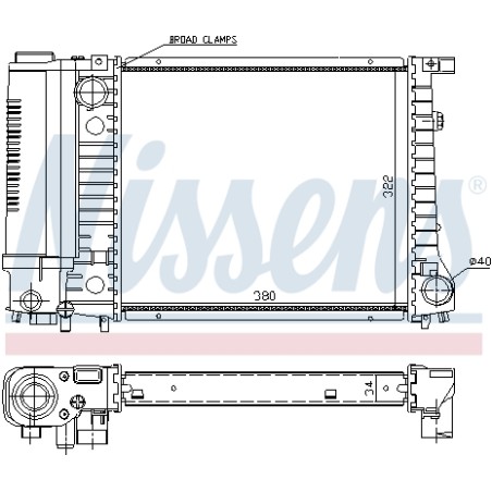 Radiateur Refroidissement Moteur Pour BMW Série 3 E30 17111712976 17111719024