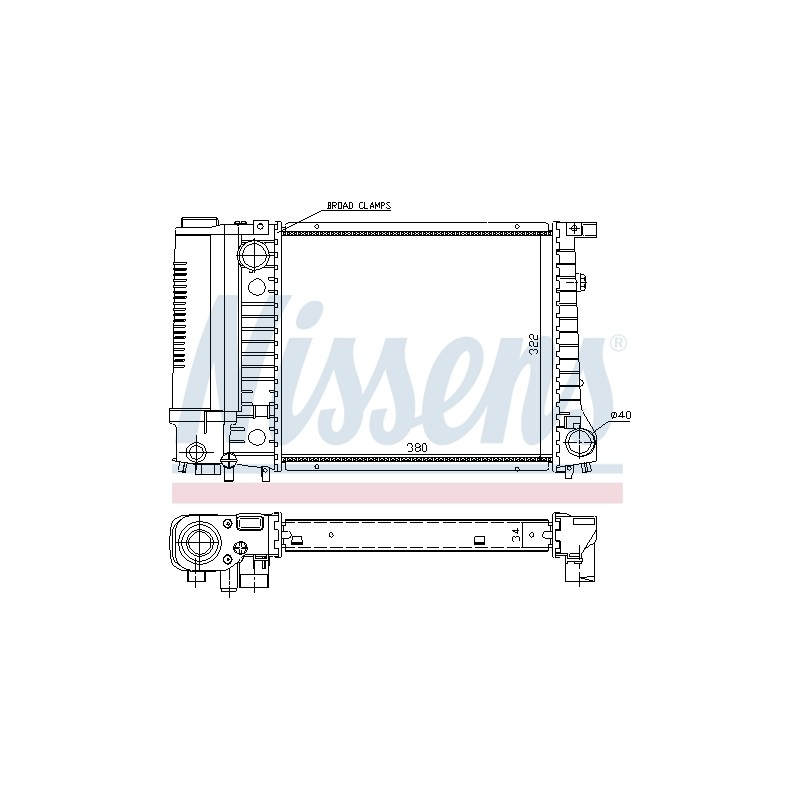 Radiateur Refroidissement Moteur Pour BMW Série 3 E30 17111712976 17111719024