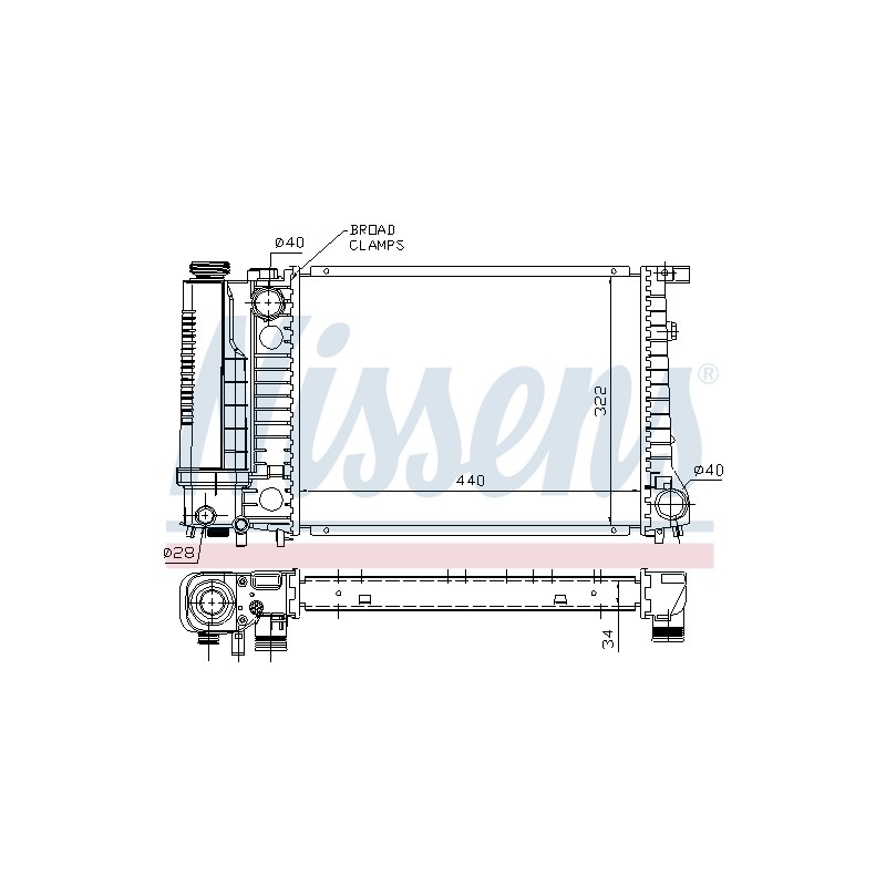 Radiateur Refroidissement Moteur Pour BMW Série 3 E30 E36 5 E34 1711.1.712.982