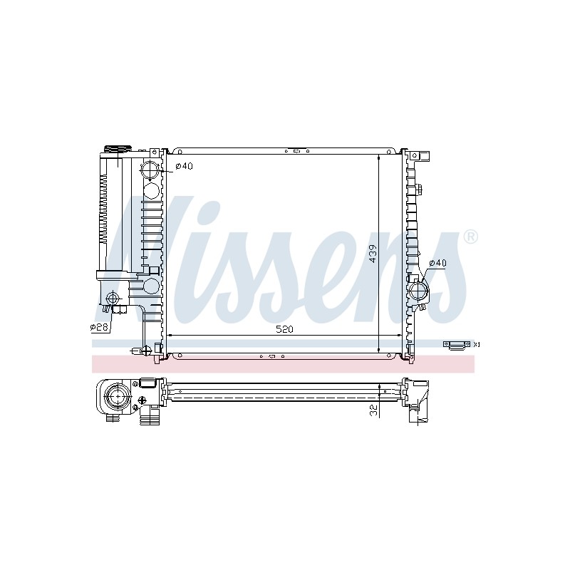 Radiateur Refroidissement Moteur Pour BMW Série 5 E34 1711.1.719.306