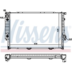 Radiateur Refroidissement Moteur Pour BMW Série 5 E34 7 E32 8 E31 1.468.081