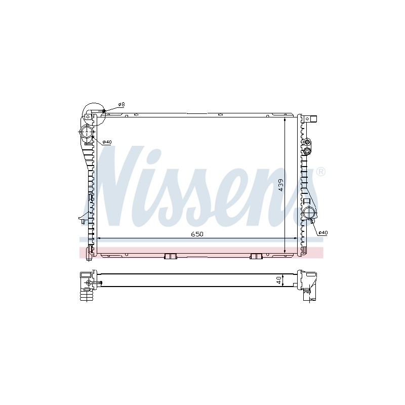 Radiateur Refroidissement Moteur Pour BMW Série 5 E39 7 E38 17111702969