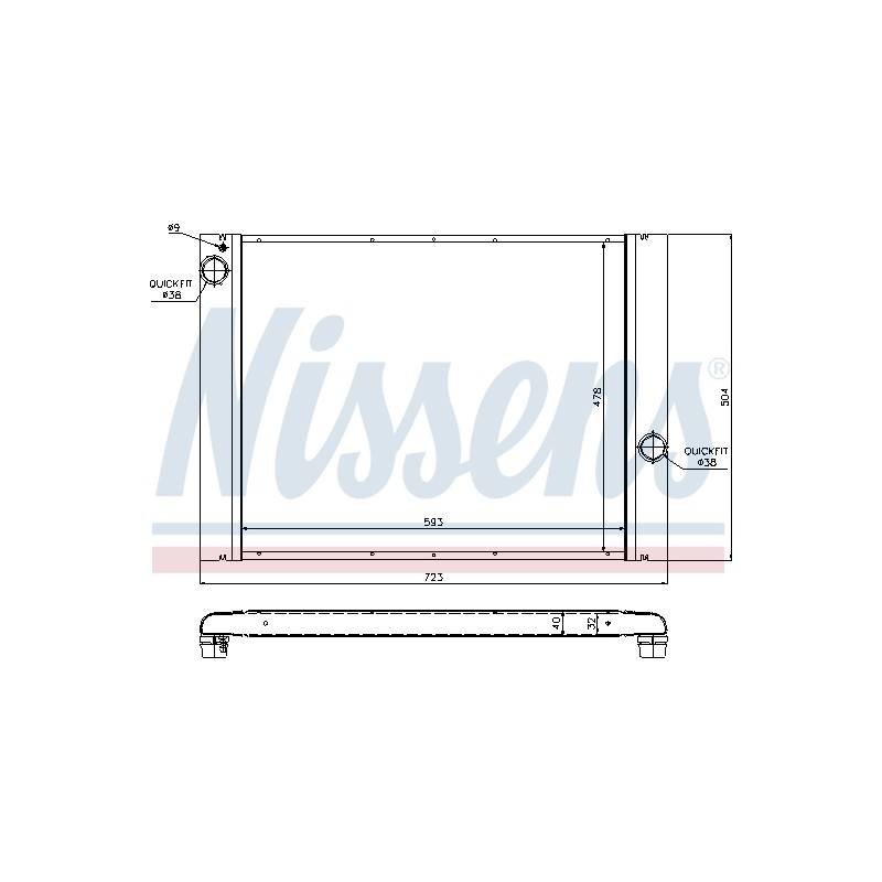 Radiateur Refroidissement Moteur Pour BMW Série 5 E60 E61 6 E63 E64 17117519210
