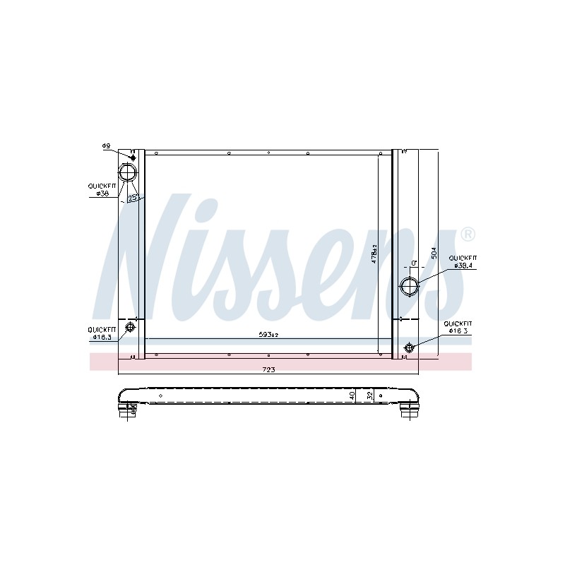 Radiateur Refroidissement Moteur Pour BMW Série 5 E60 E61 6 E63 E64 17114513781