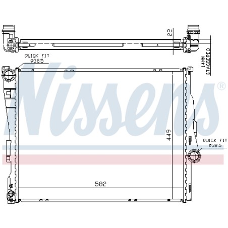 Radiateur Refroidissement Moteur Pour BMW Série 3 E46 Z4 17111611573