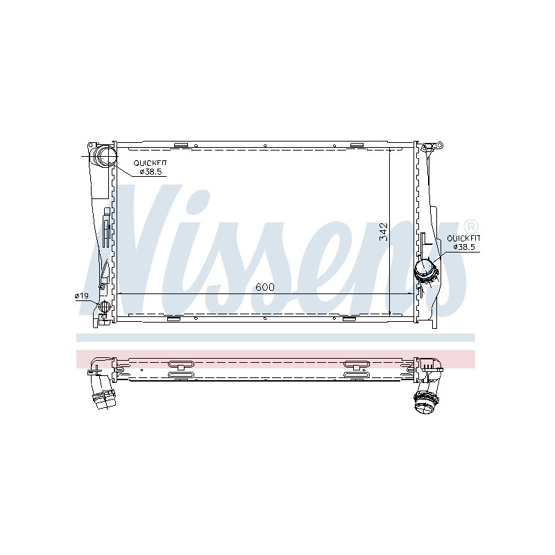 Radiateur Refroidissement Moteur Pour BMW Série 1 E81 E82 E87 E88 17117794488