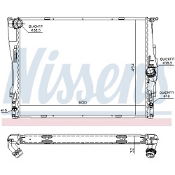 Radiateur Refroidissement Moteur Pour BMW Série 1 E81 E82 E87 1711.7.521.046