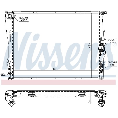 Radiateur Refroidissement Moteur Pour BMW Série 1 E81 E82 E87 1711.7.521.046
