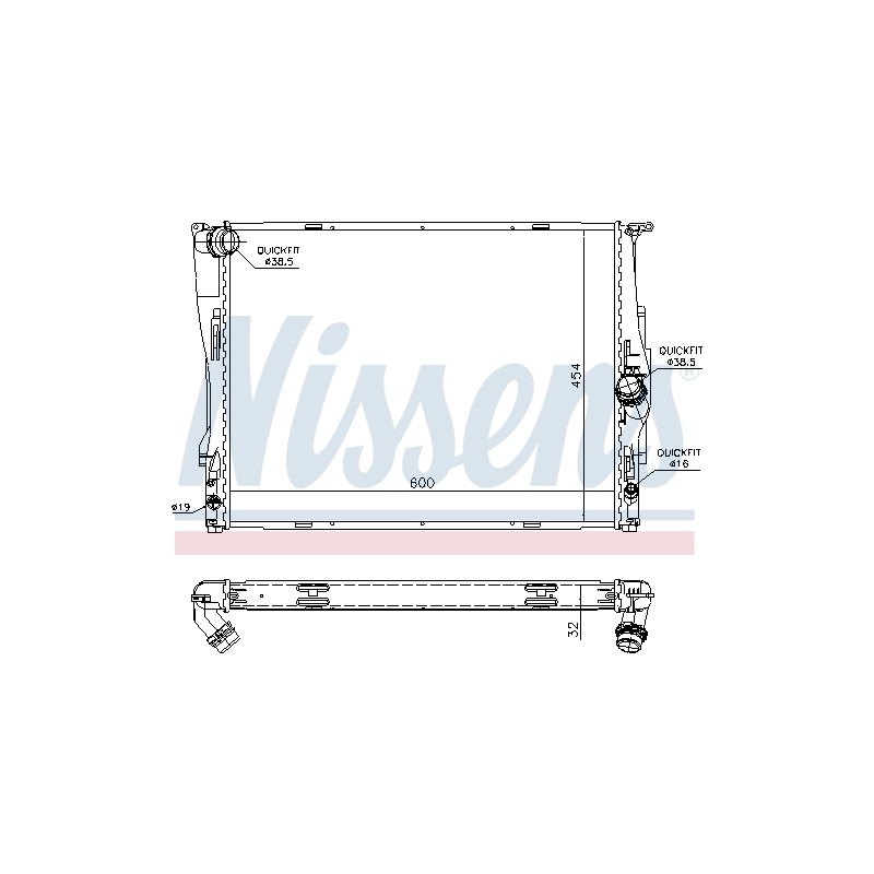 Radiateur Refroidissement Moteur Pour BMW Série 1 E81 E82 E87 1711.7.521.046